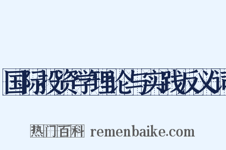 国际投资学理论与实践反义词是什么意思的图片